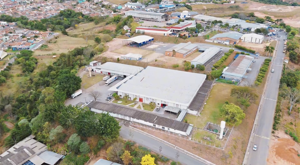 Vista aérea da filial em Machado